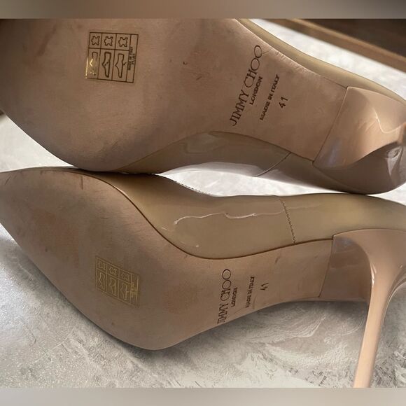 Jimmy Choo Nude Patent Leather Pumps SIZE 41 - Picture 4 of 4